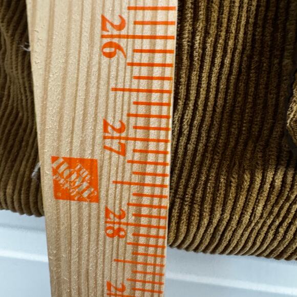 VTG Corduroy Jacket Coat 60s 70s Belted Quilted Pockets Men’s M Tan Retro Chore - Picture 14 of 14